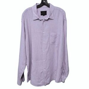 Jos. A. Bank 100% Linen Shirt Men XL Lavender Old Money‎ Travel Beach Papi Chulo